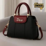 Women's PU Leather Plain Shoulder Bag - Image 2