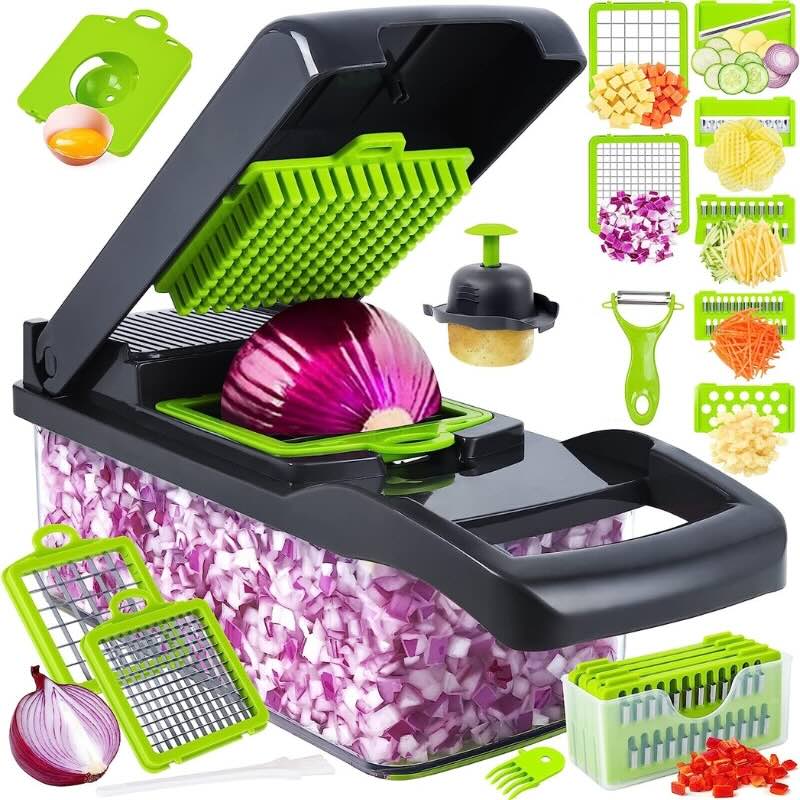 Products 800x800 - 1 16-in-1 Mandoline Slicer & Vegetable Chopper | Multifunctional Food Cutter & Grater - Image 1