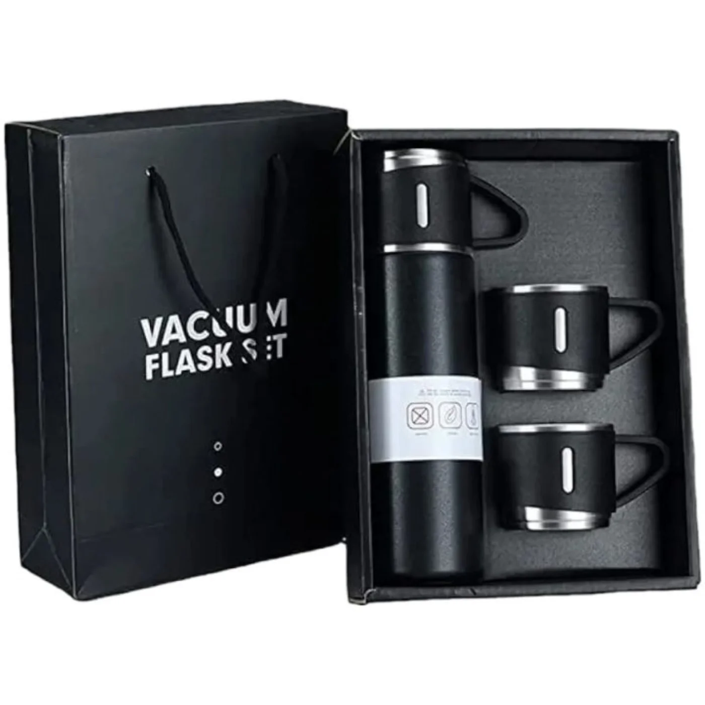 product-image-2 (4) Double-Layer Stainless Steel Vacuum Flask Set | Hot & Cold | Travel Thermos - Image 1