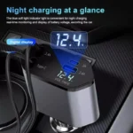 4-in-1 Retractable Car Charger | Dual USB & USB-C PD Fast Charging, 100W - Image 5